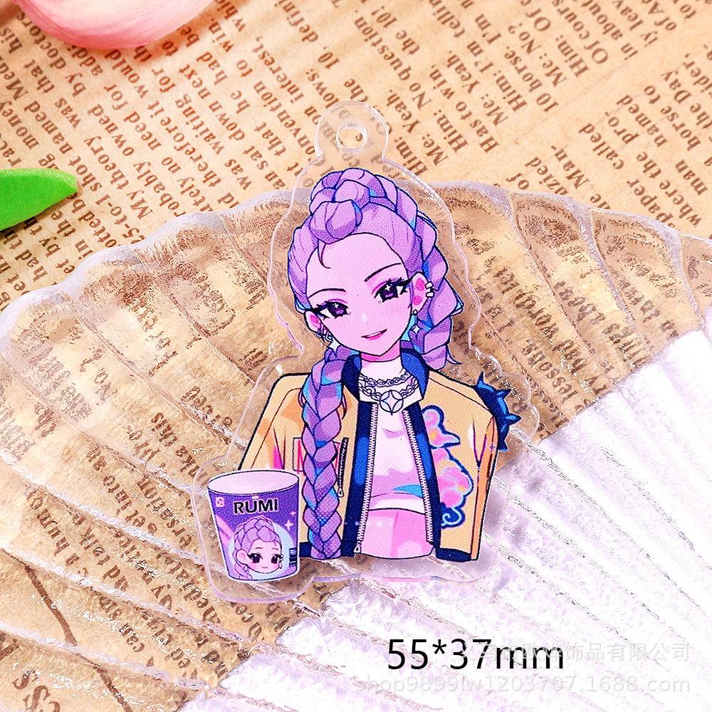 Wholesale 10pcs/ pack Cartoon Girl Cute Pendant Acrylic DIY Accessories